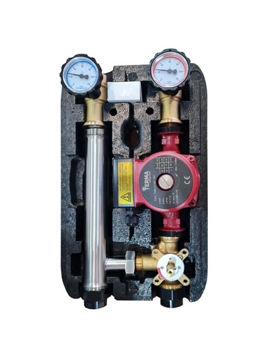 TERMA Set za montažu s miješajućim ventilom i terma pumpom 1"